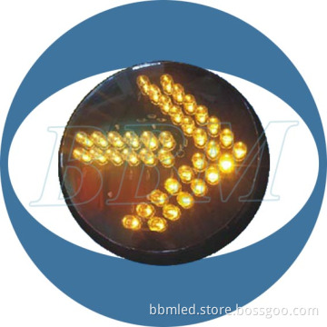 CE Approved Fresnel Lens LED Solar Traffic Light with Yellow Color